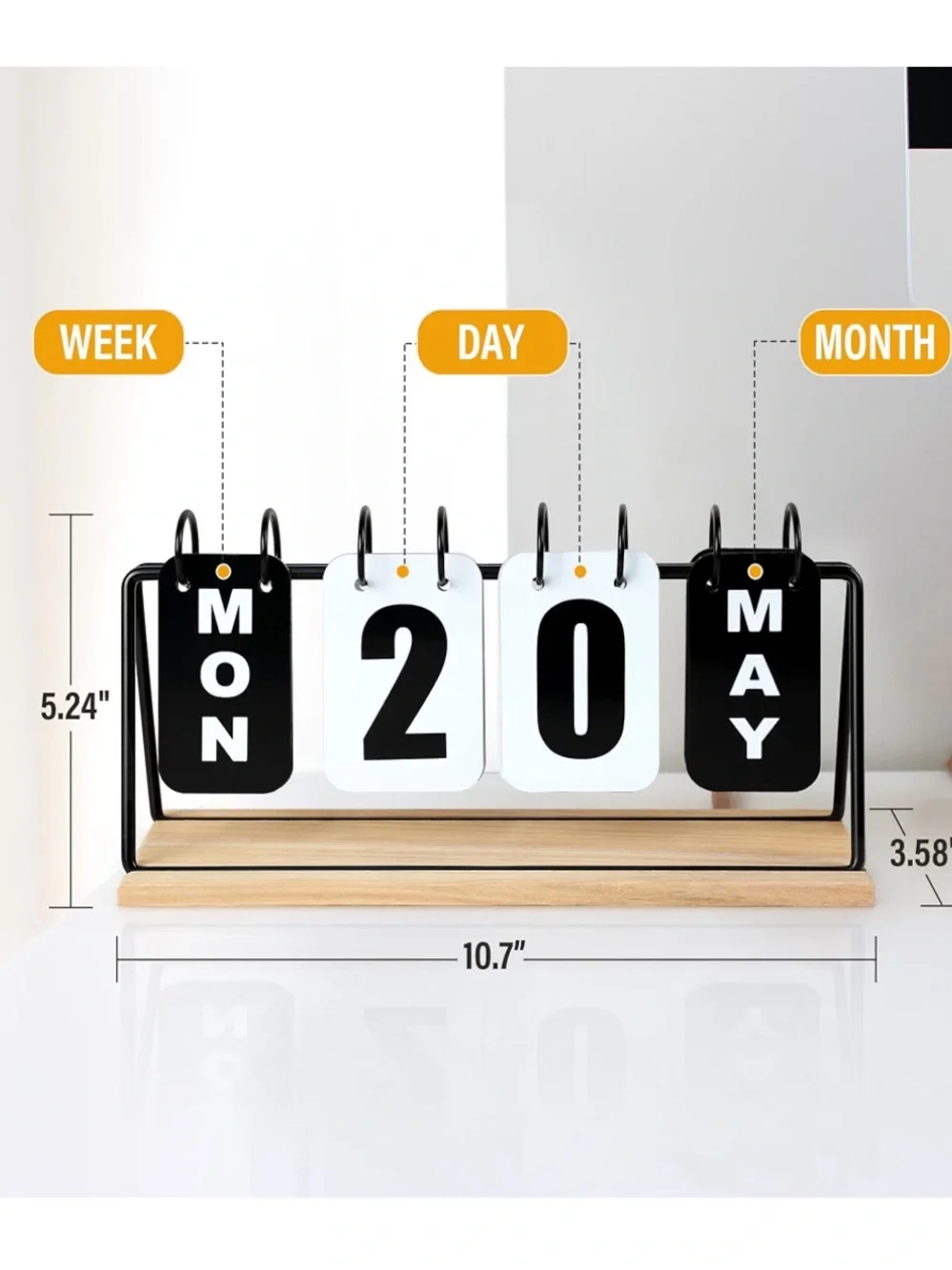 Daily Desk Calendar - standing flip